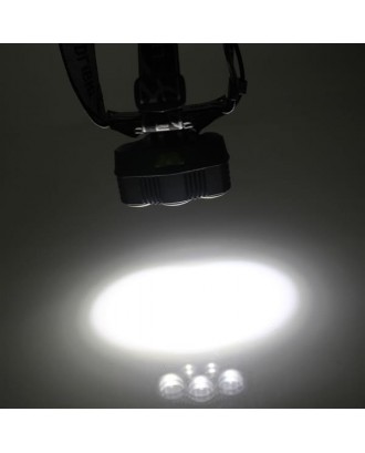 New Type 5-LED 5000LM 3 Modes White Light Aluminum Alloy LED Headlamp Black